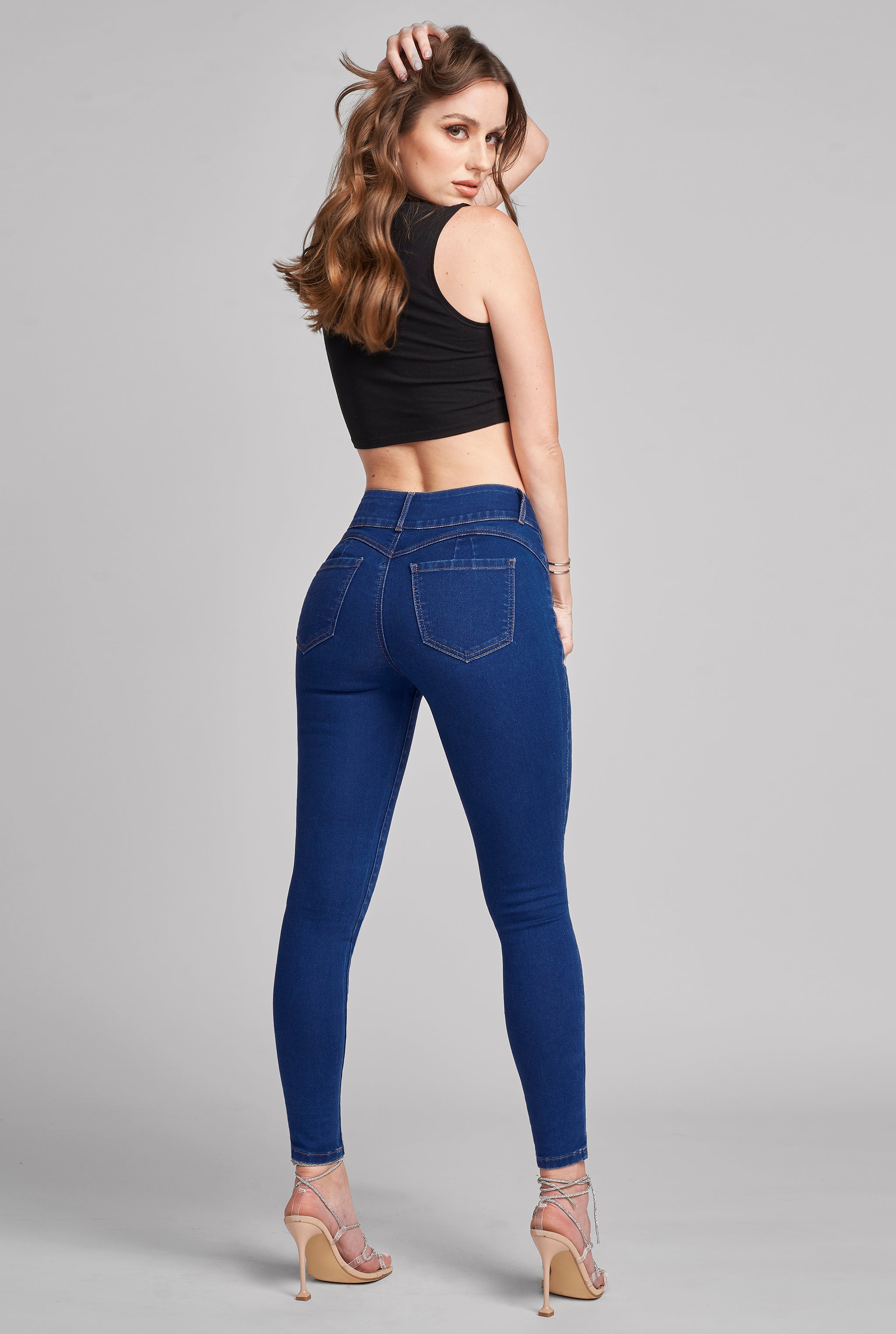 JEANS SÚPER SKINNY CINTURA MEDIA TECNOLOGÍA PUSH UP 1170STME