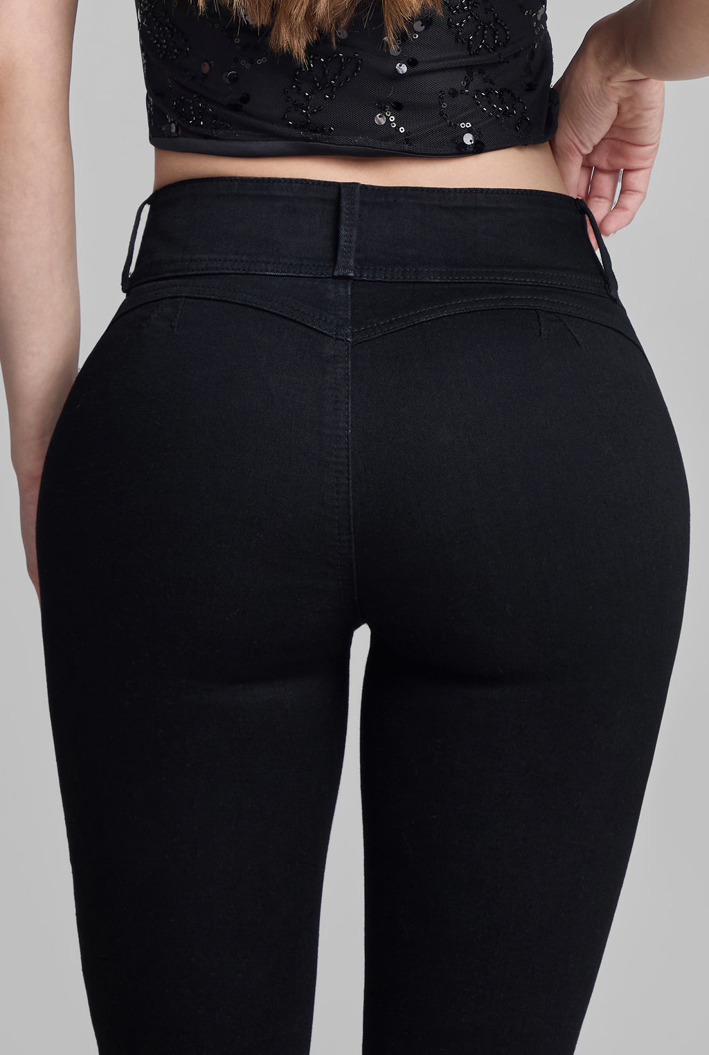 JEANS SEMI CAMPANA 0308NGRO