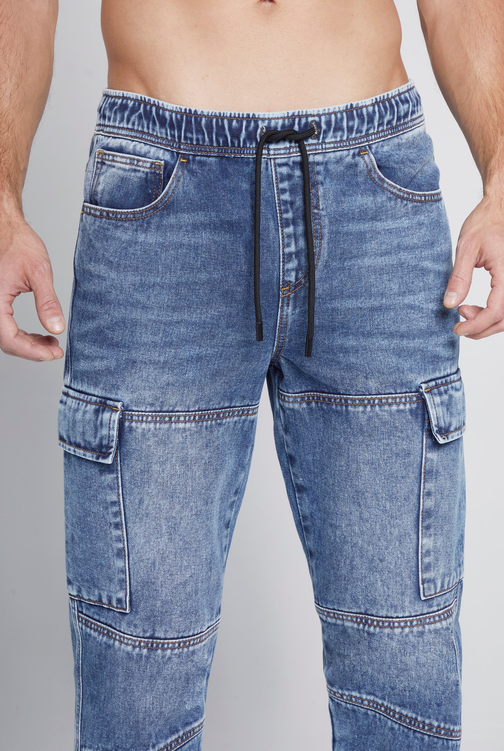 JOGGER HOMBRE TIPO CARGO AZUL STONE MEDIO 7099STME