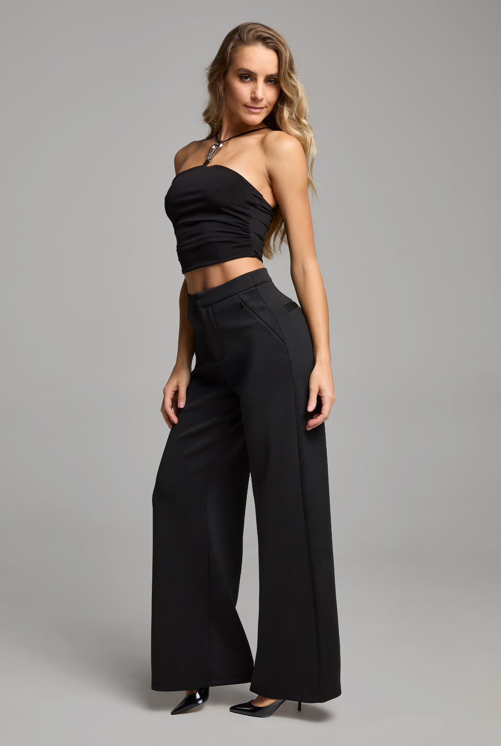PANTALON PERNA ANCHA FLEX 0128NGRO