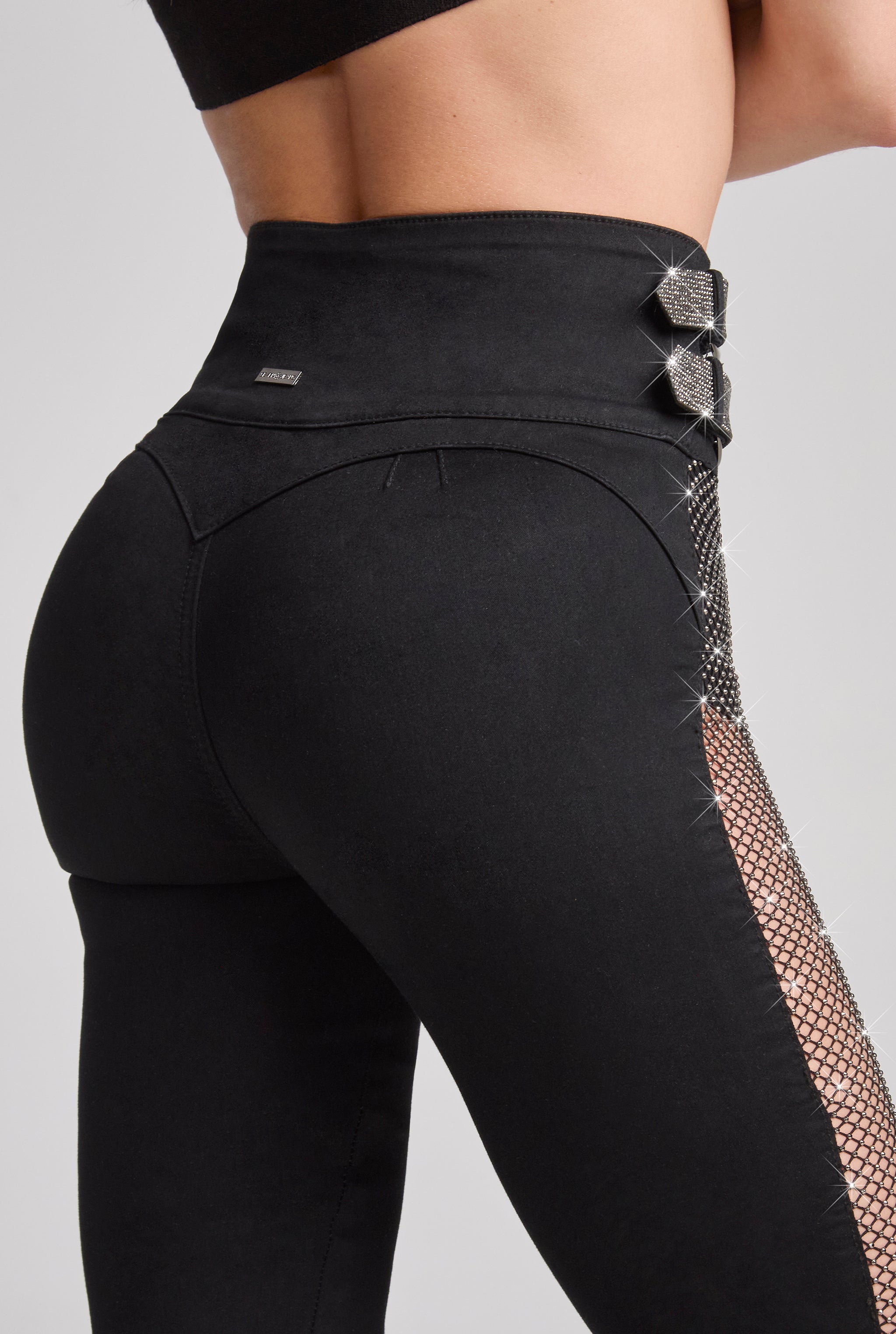 JEANS SÚPER SKINNY TOBILLERO CINTURA ALTA TECNOLOGÍA BUENÍSSIMA 9792NGRO