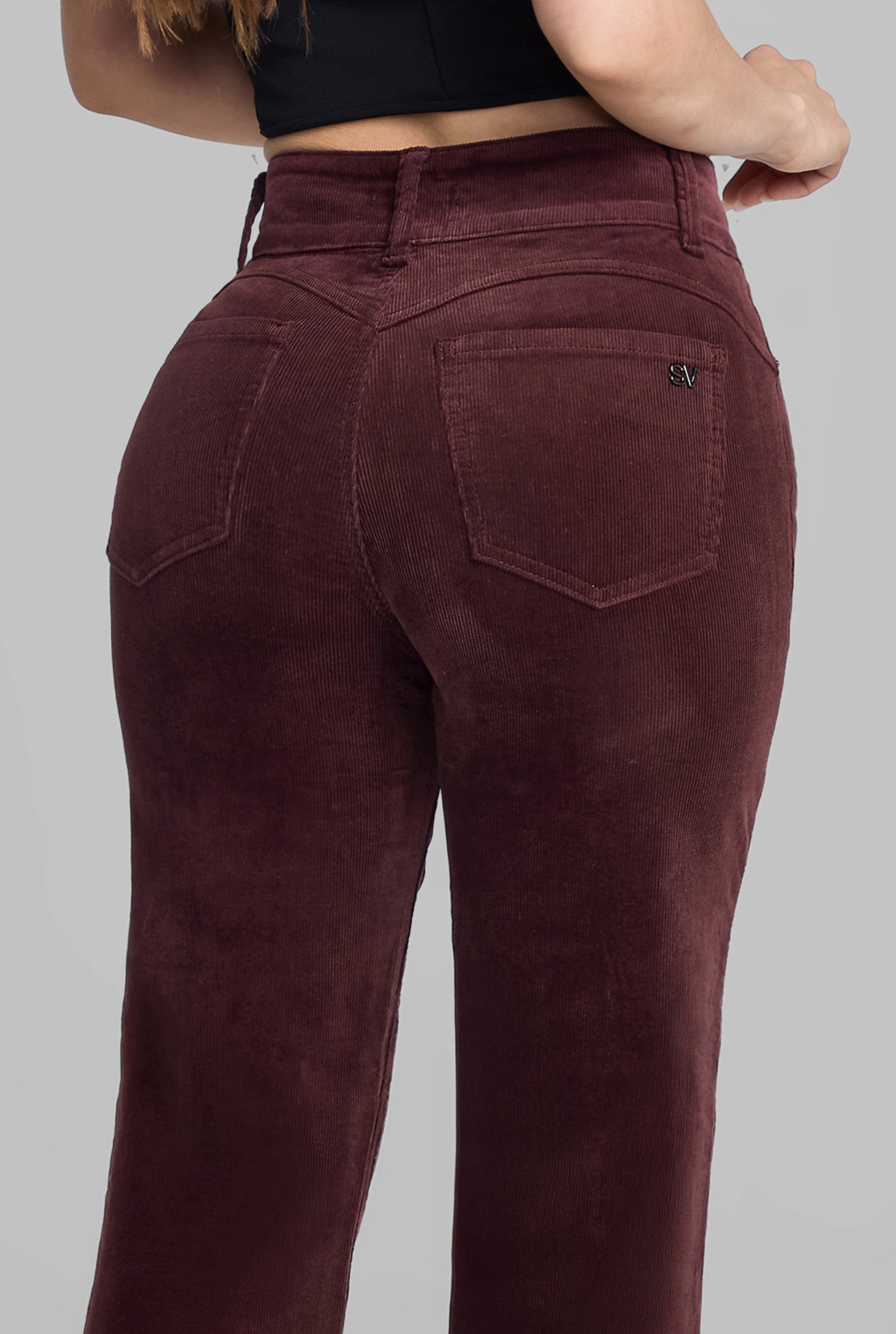 JEANS CINTURA ALTA RECTO 0242VINO