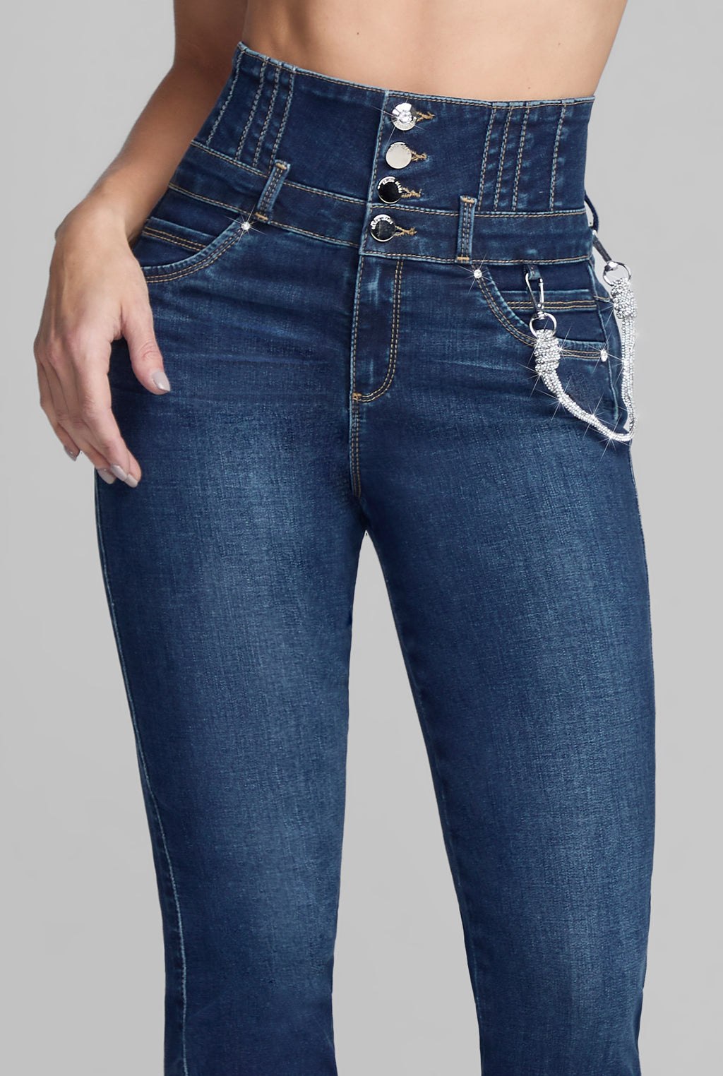 JEANS SEMI CAMPANA  9774STOB