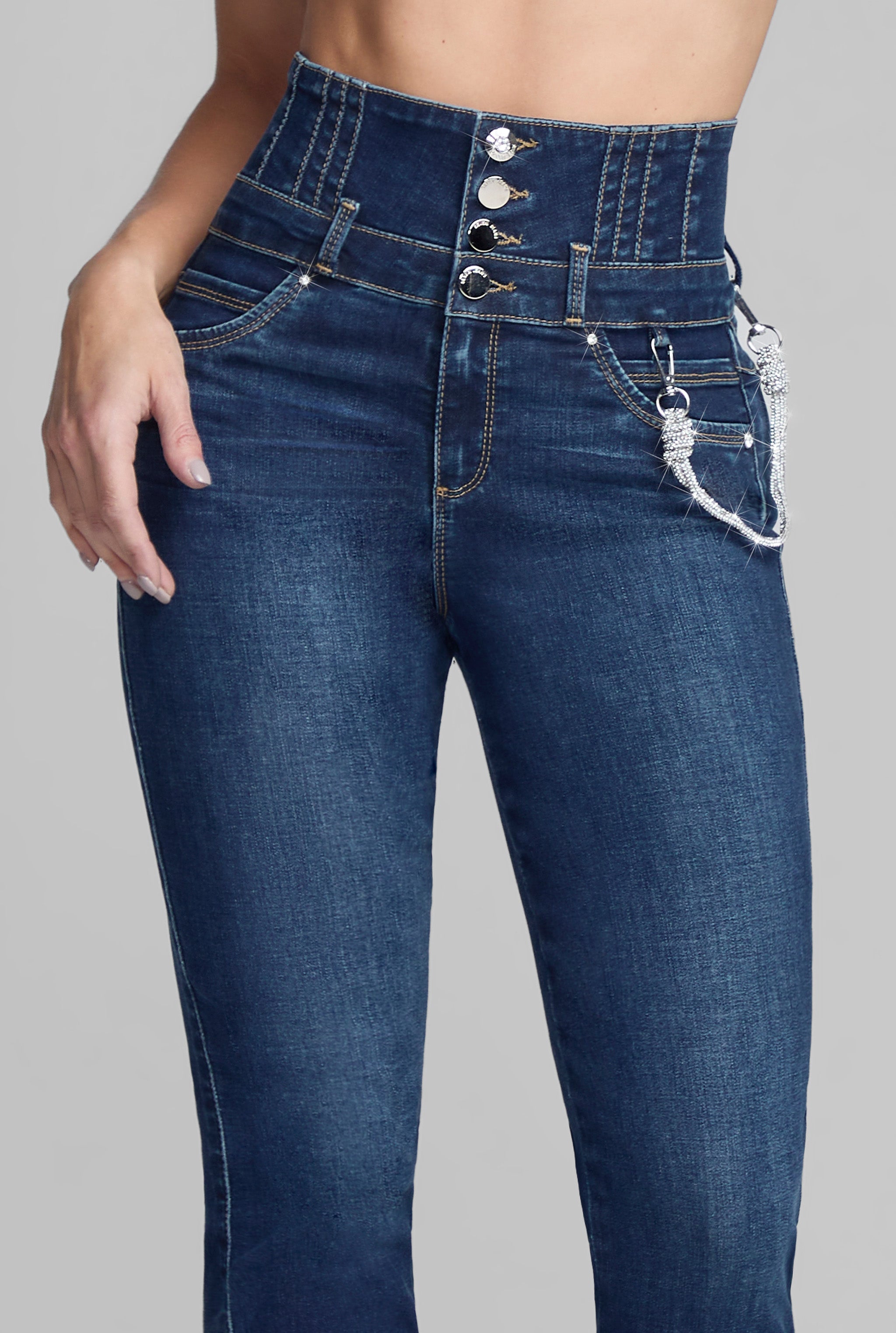 JEANS SEMI CAMPANA  9774STOB