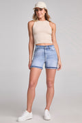 SHORT CINTURA ALTA AZUL MEDIO 9866STME (7767163895945)