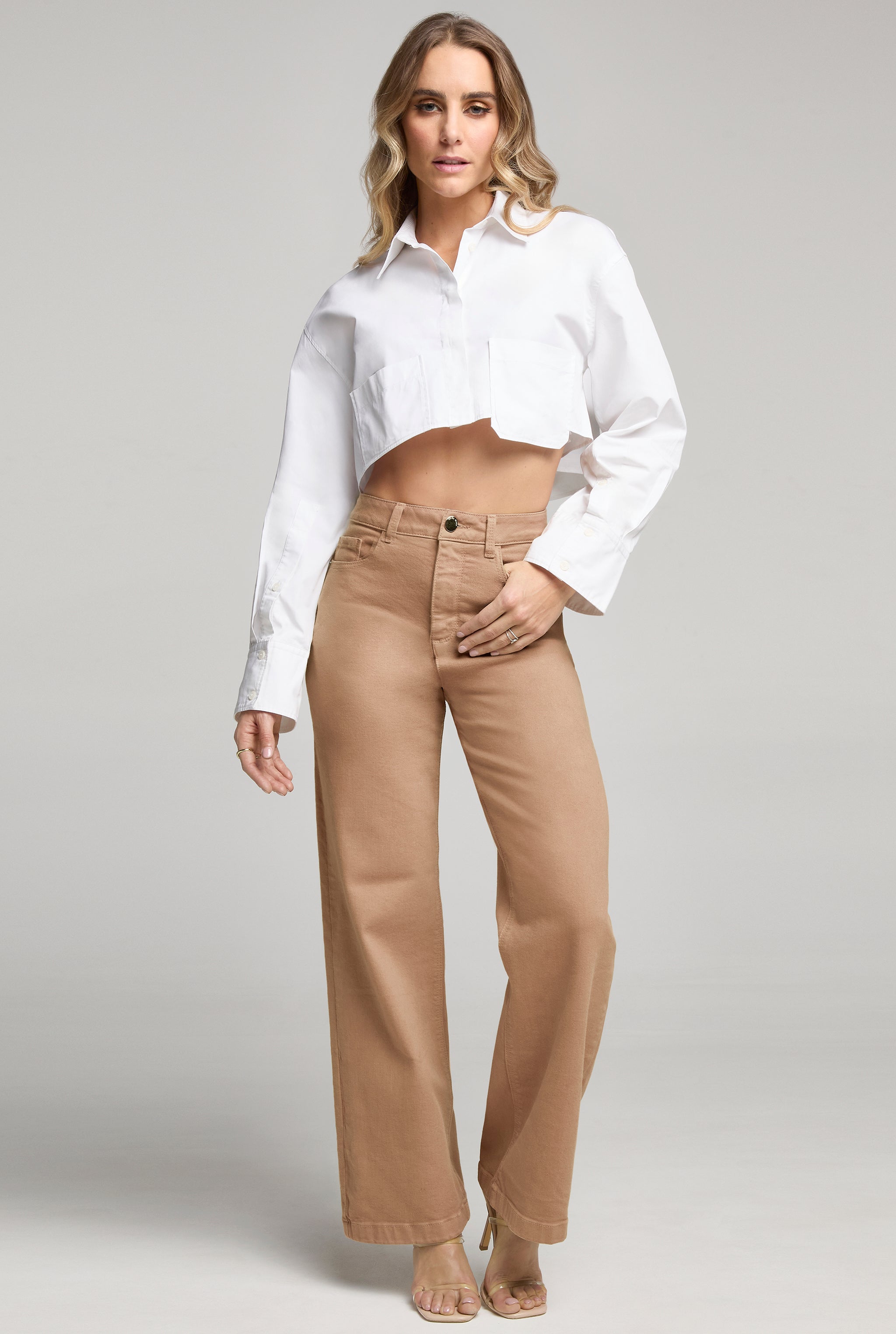 JEANS PIERNA ANCHA FLEX 0122KAKI