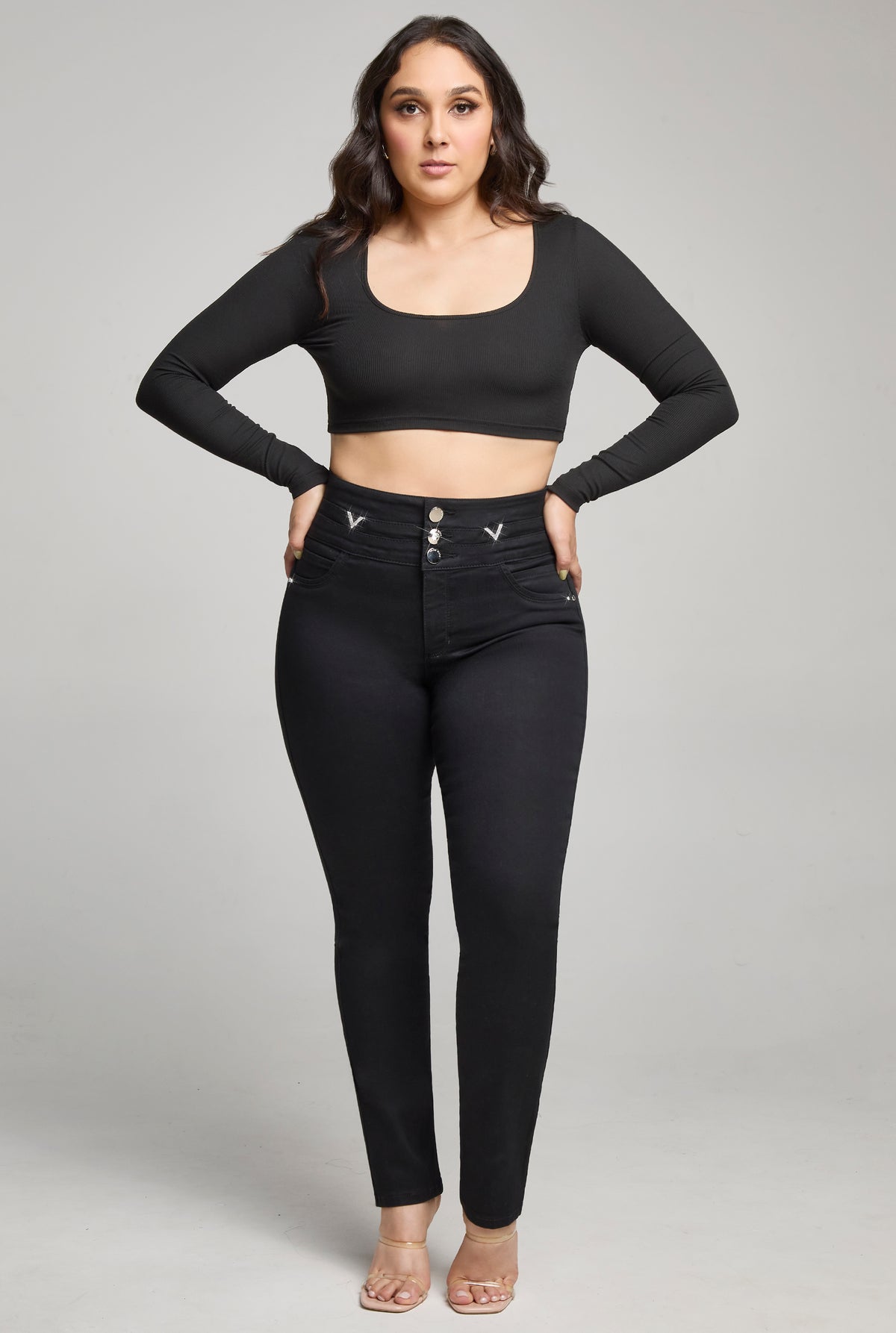 JEANS PLUS SIZE SKINNY SCULPT 360° 9796NGRO (8389983469705)
