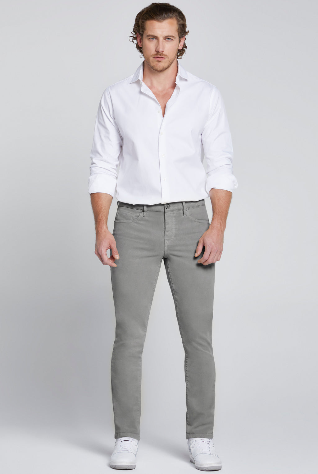 JEANS PARA HOMBRE CORTE SLIM COLOR GRIS 7097GRIS