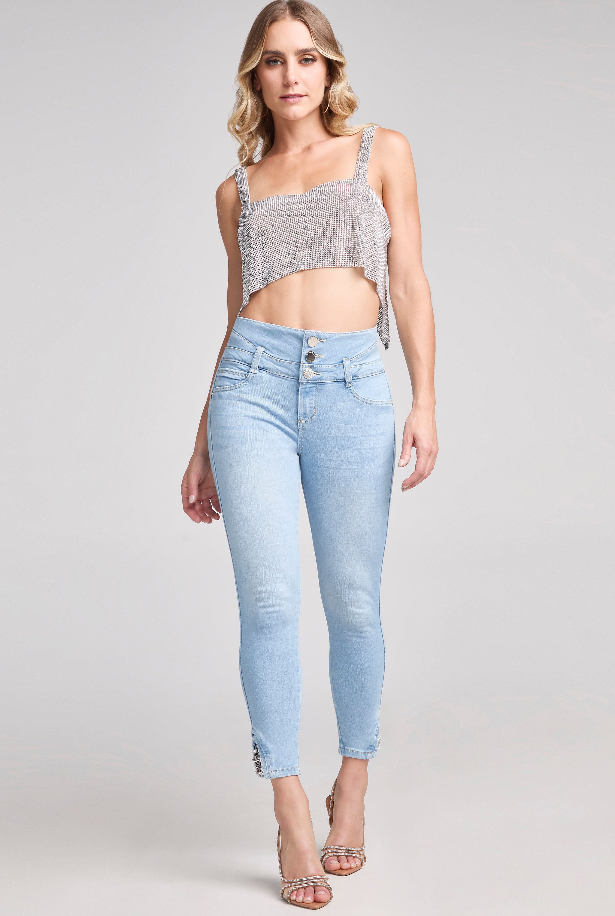 JEANS SÚPER SKINNY CROP CINTURA ALTA 9326STCL