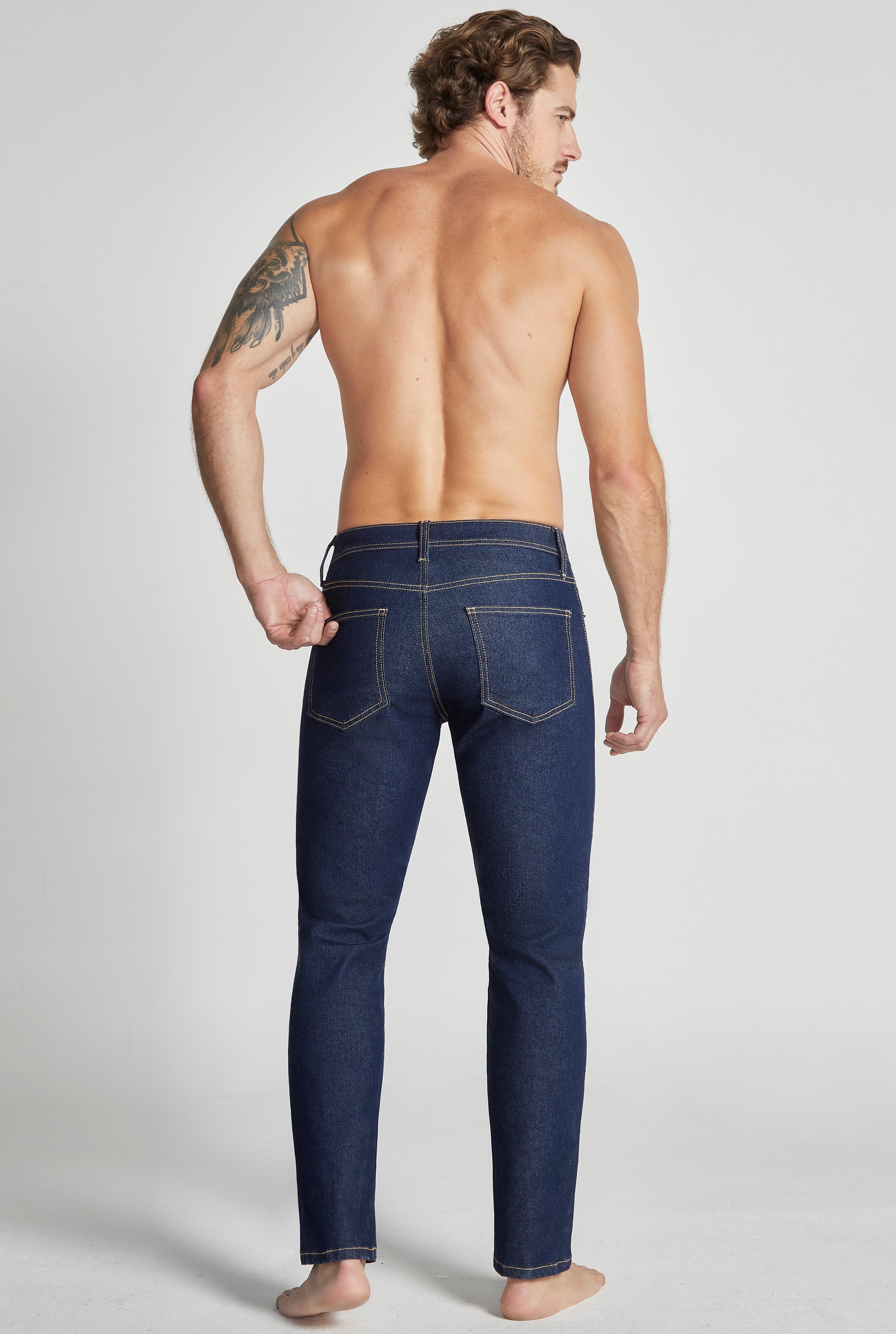 JEANS PARA HOMBRE CORTE RECTO CINTURA REGULAR AZUL INDIGO 7085INDI