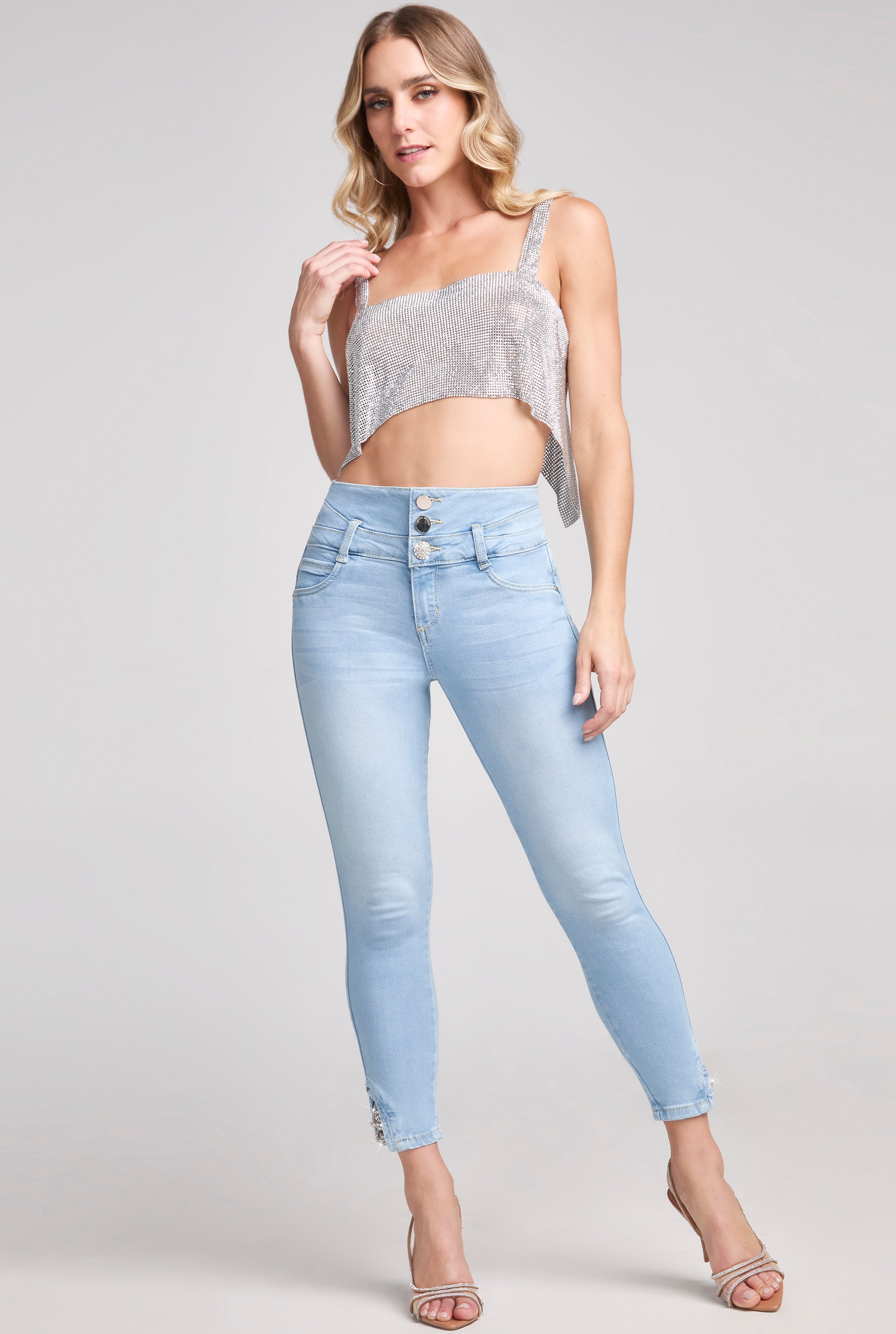 JEANS SÚPER SKINNY CROP CINTURA ALTA 9326STCL