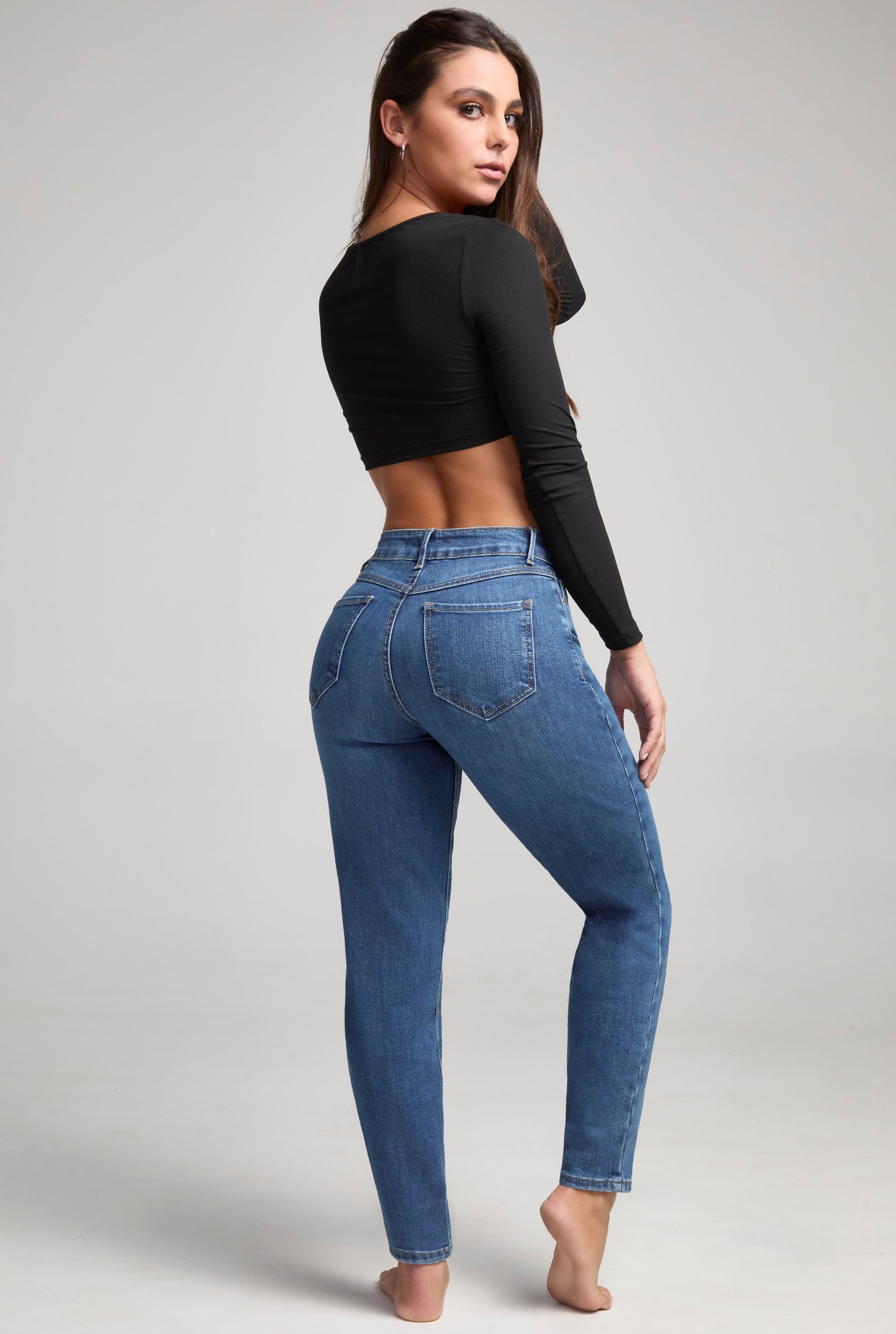 JEANS MOM SLIM TIRO SUPER ALTO FLEX 0076STME