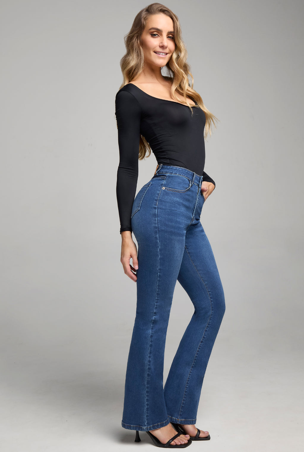 JEANS SEMI CAMPANA 7033STME (8383213240457)
