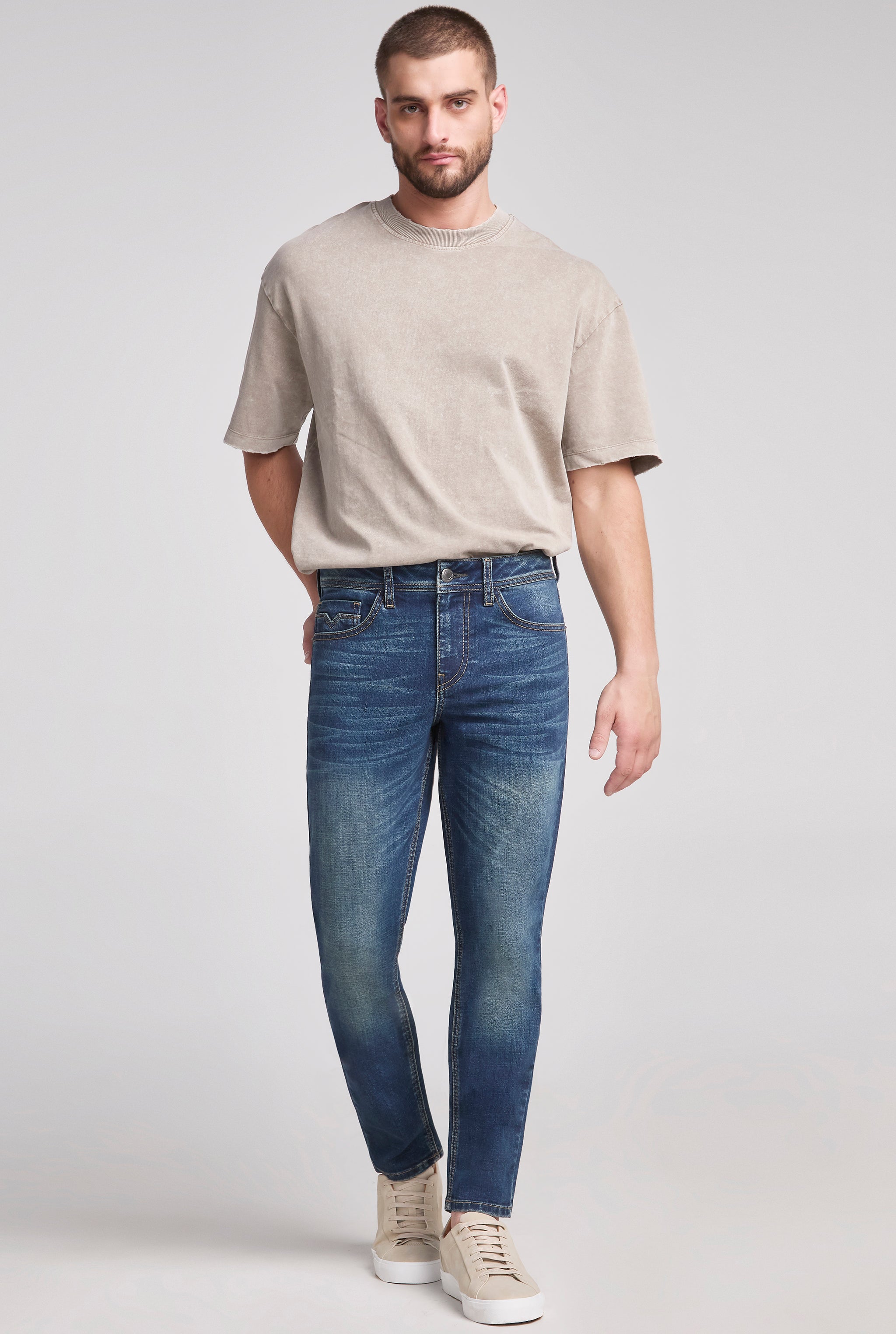 JEANS PARA HOMBRE CORTE SKINNY COLOR AZUL OBSCURO 7043AZOB