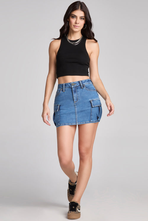 FALDA SHORT CARGO DENIM 9897STME (7855973957769)