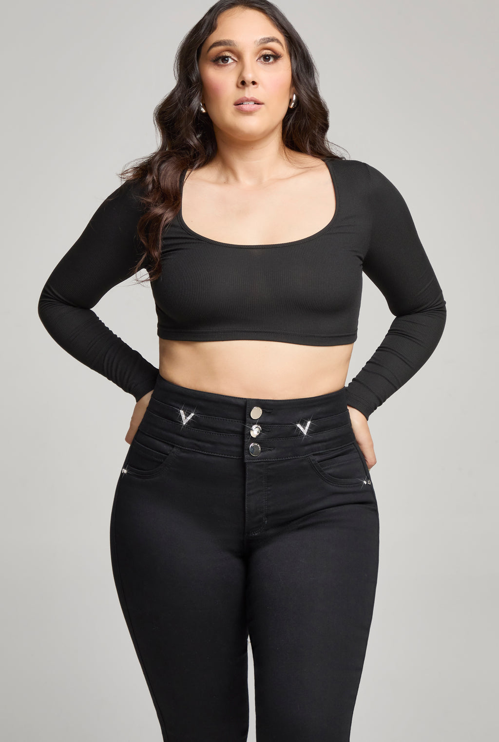 JEANS PLUS SIZE SKINNY SCULPT 360° 9796NGRO (8389983469705)