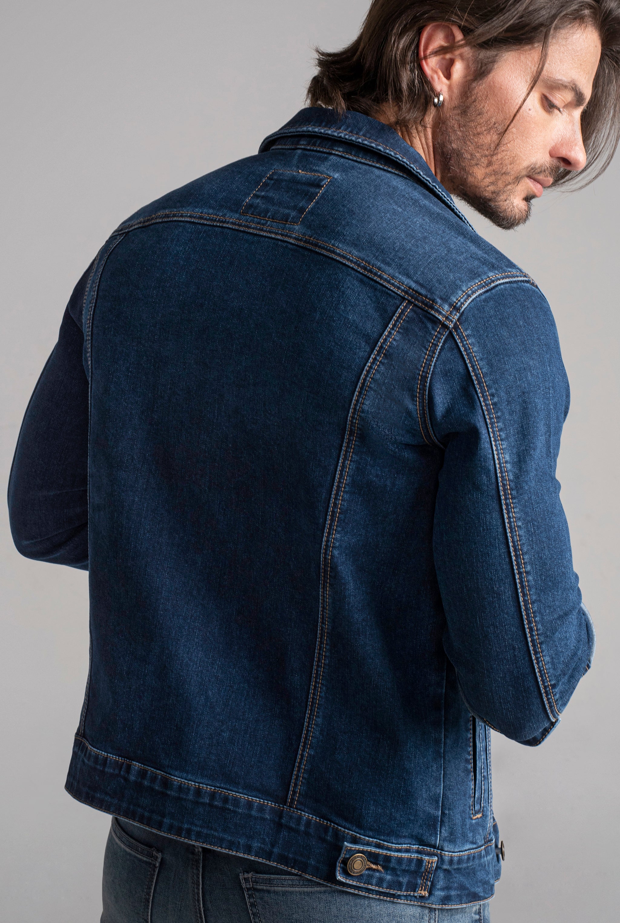 CHAMARRA PARA HOMBRE CORTE SLIM COLOR AZUL MEDIO OBSCURO 3205STOB