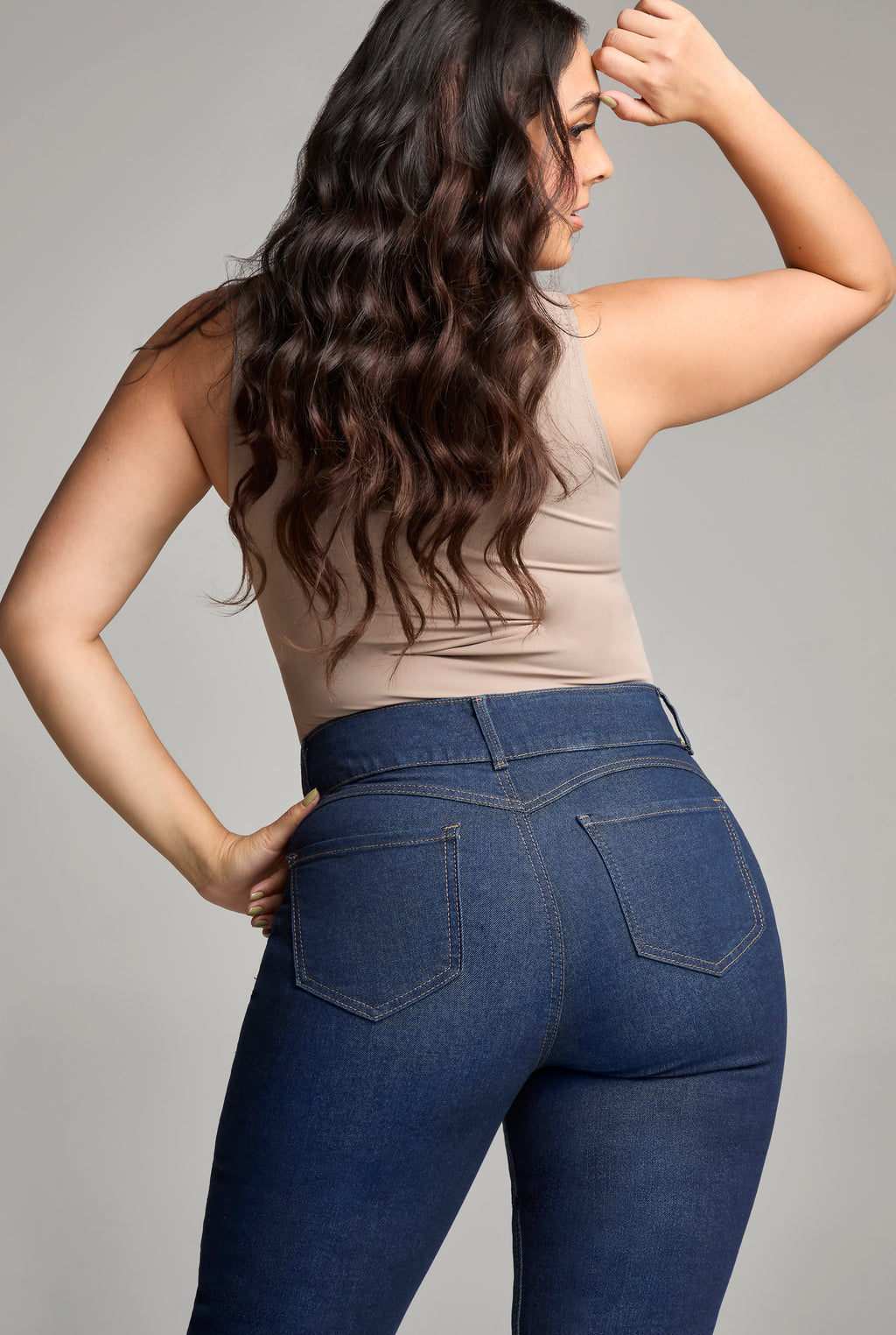 JEANS PLUS SIZE RECTO TIRO ALTO PUSH UP 0077STON (8389971050633)