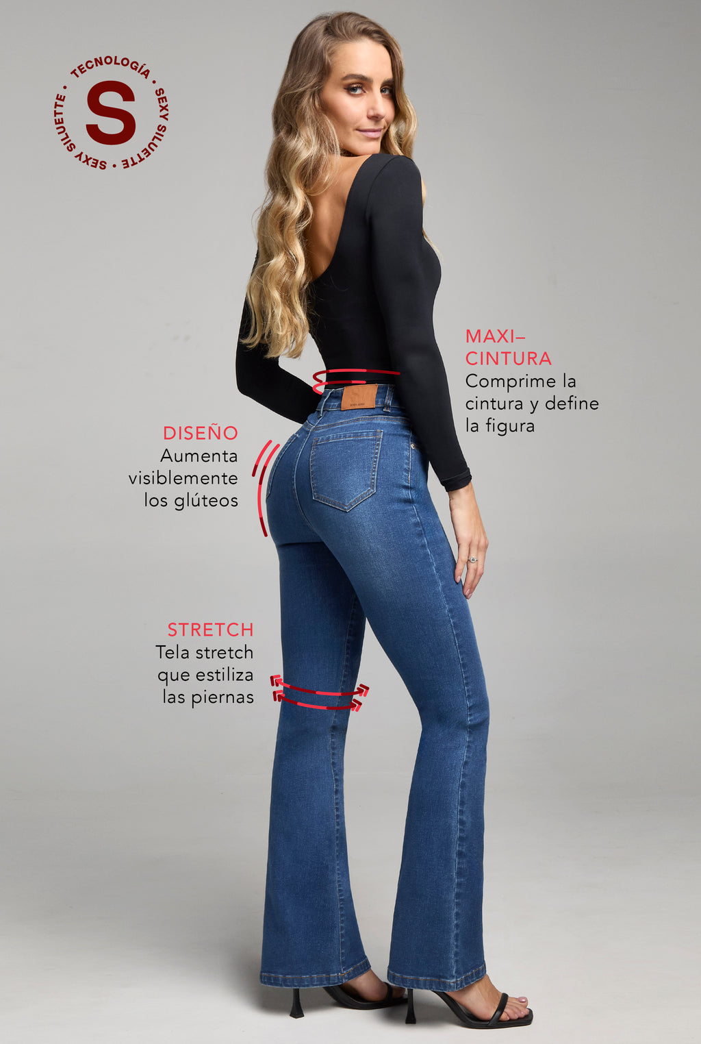 JEANS SEMI CAMPANA 7033STME (8383213240457)