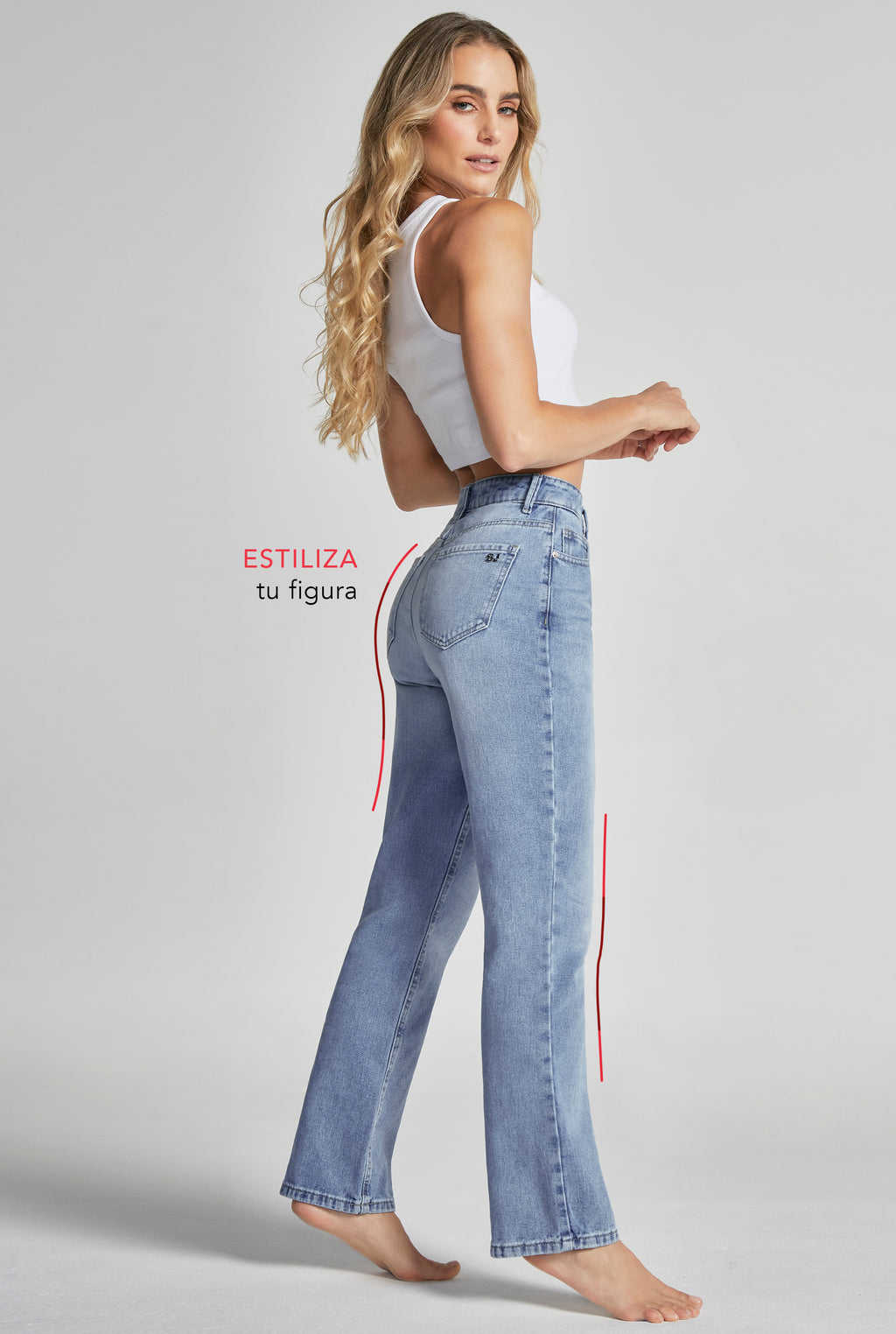 JEANS RECTO COLOR AZUL CLARO 4241STMC