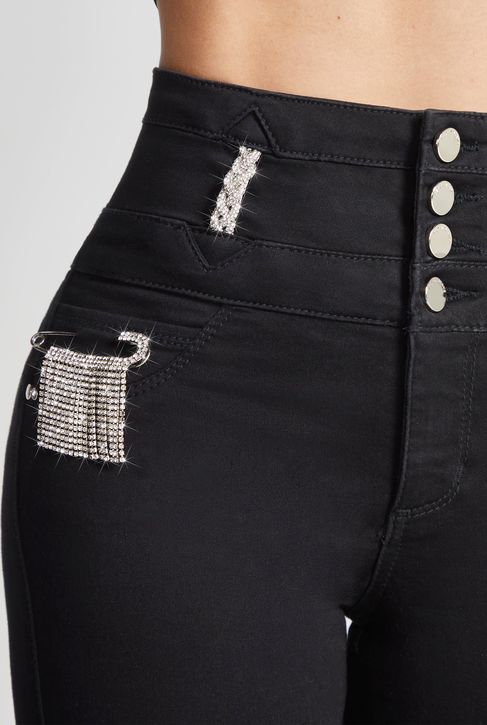 JEANS SKINNY CINTURA ALTA TECNOLOGÍA BUENISSIMA NEGRO 9587NGRO