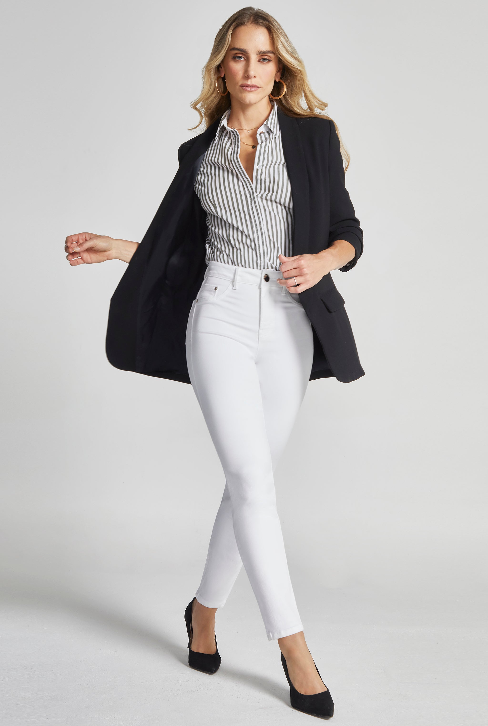 JEANS SKINNY CINTURA ALTA COLOR BLANCO 4226BLCO