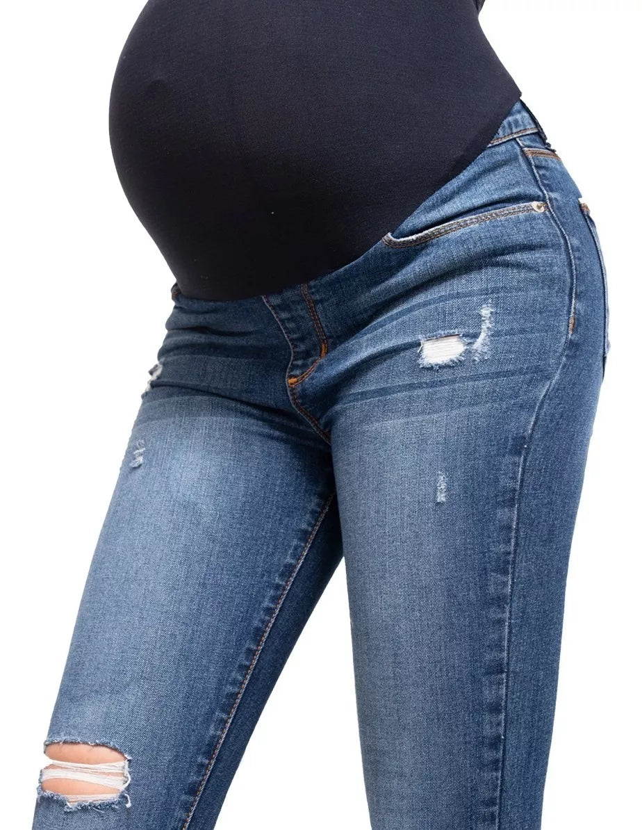 Jeans Súper Skinny Push Up Maternidad 9071STME