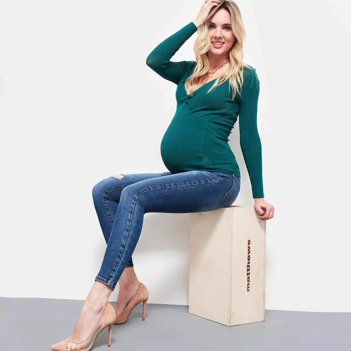 Jeans Súper Skinny Push Up Maternidad 9071STME