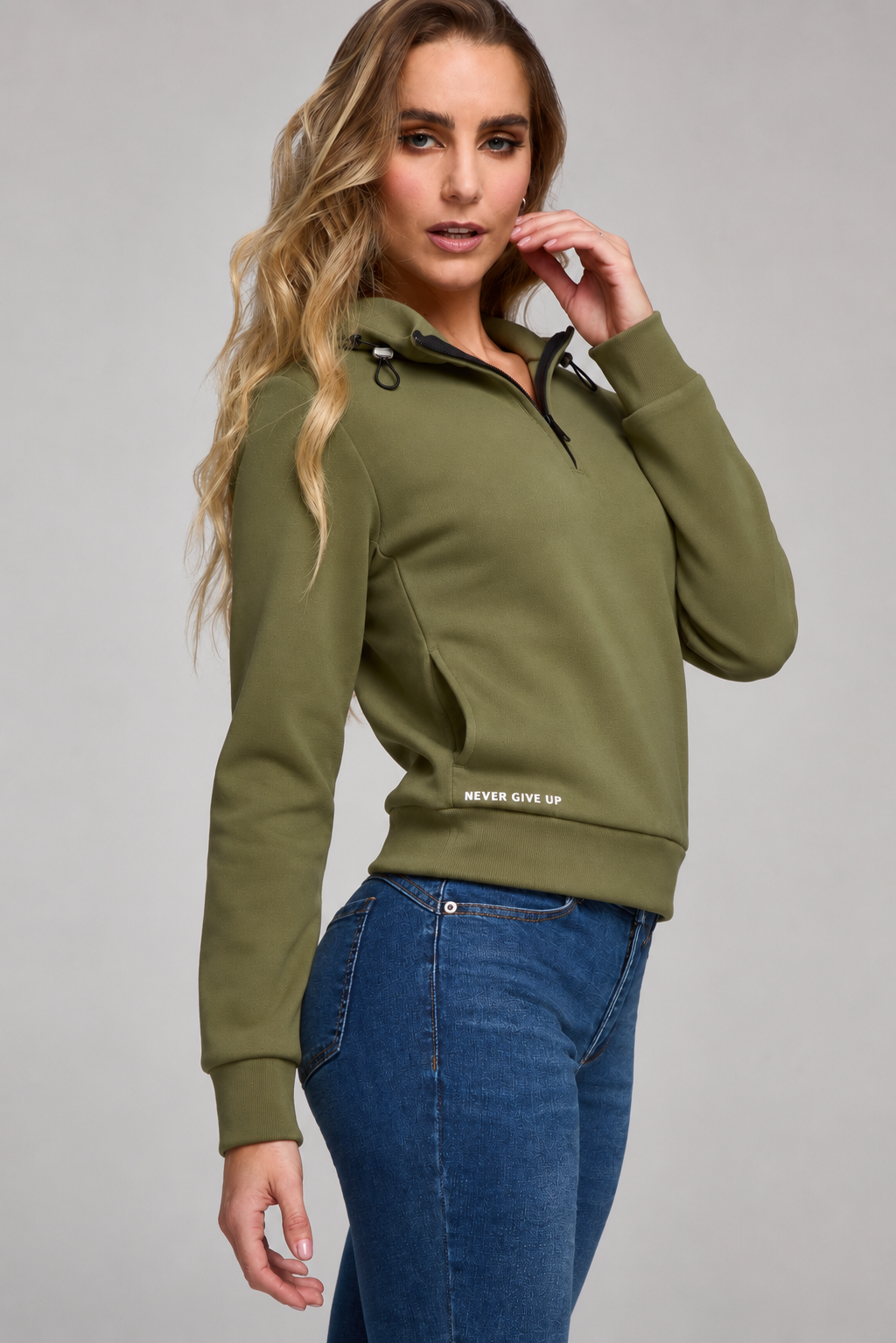 SUDADERA SLIM UNISEX 3207VERM