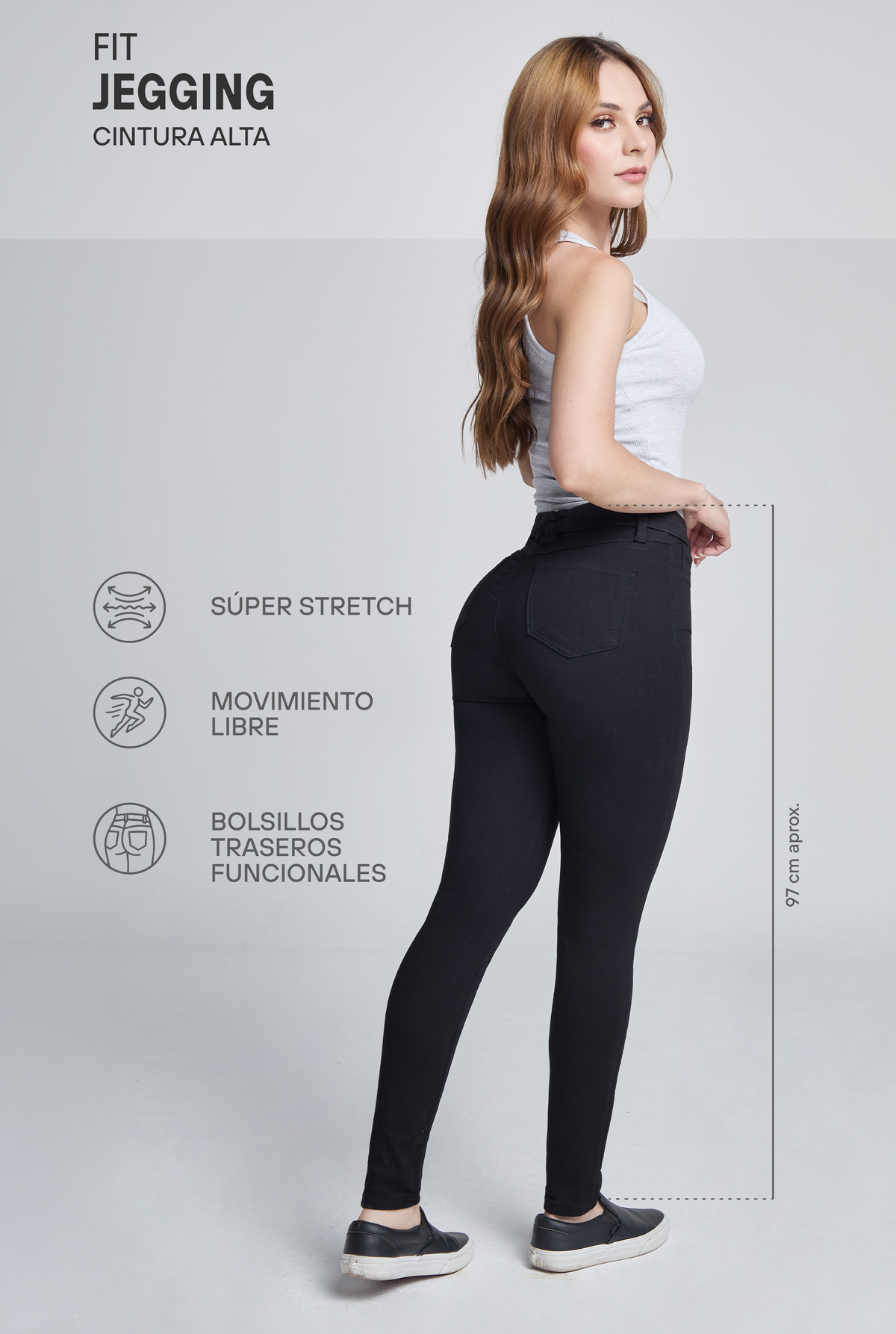 JEANS JEGGING SEXY SILUETTE 0172NGRO