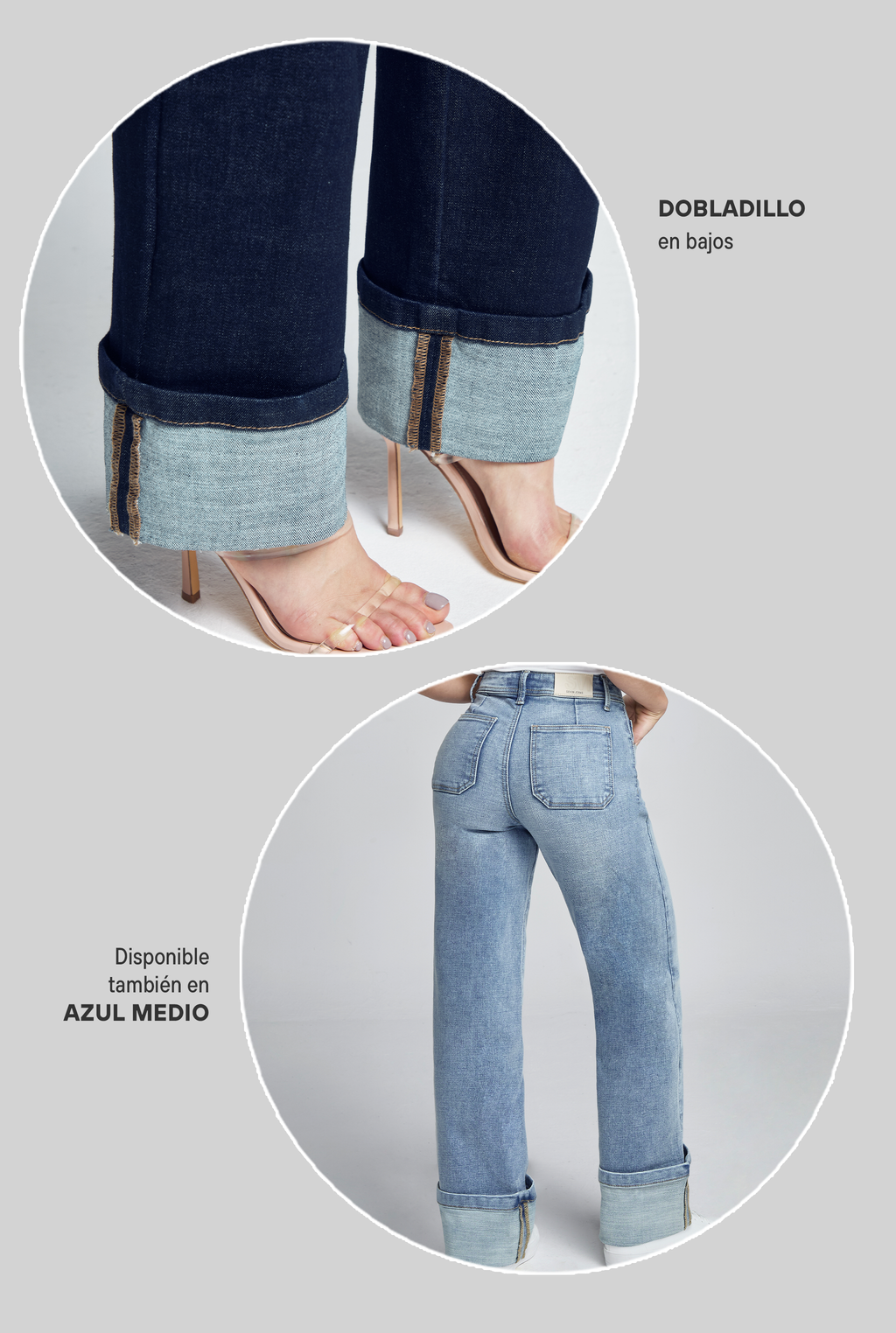 JEANS CINTURA ALTA RECTO ANCHO 0235INDI