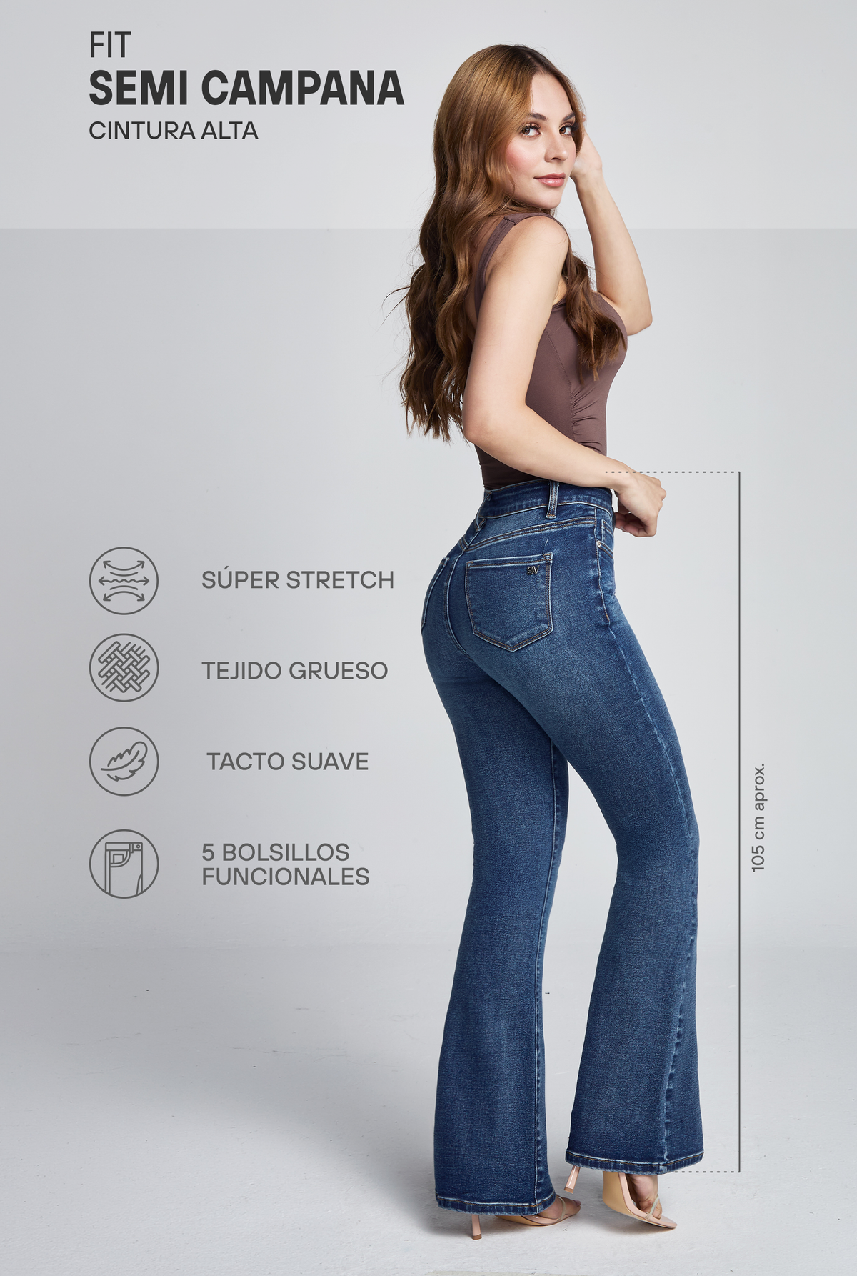 JEANS SEMI CAMPANA 0202STMO