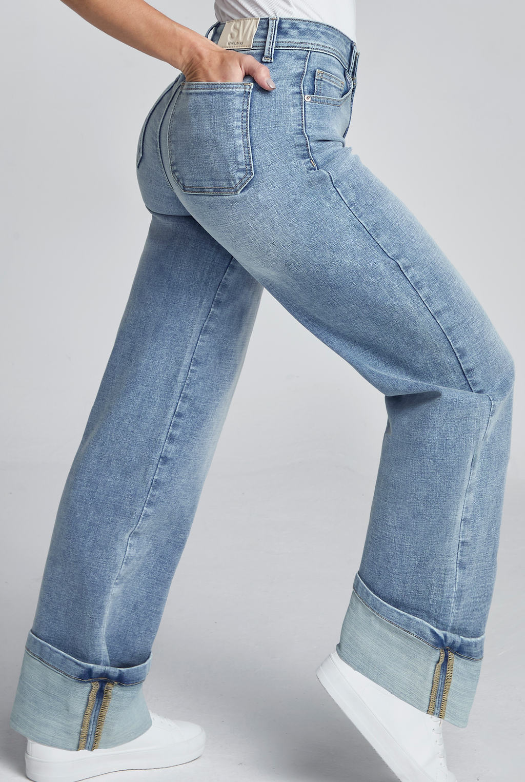 JEANS CINTURA ALTA RECTO ANCHO 0235STMC