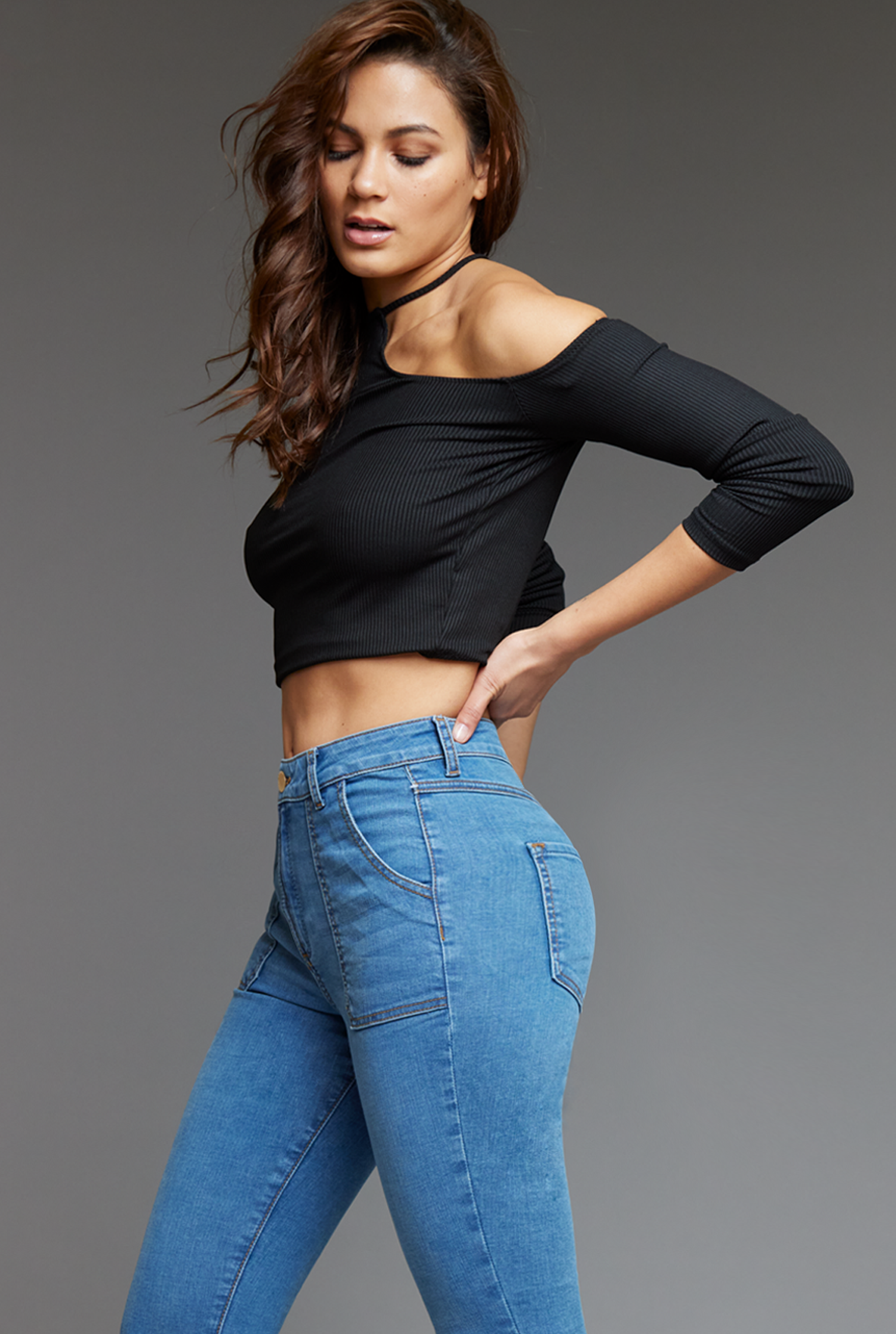 JEANS CAMPANA CINTURA ALTA PUSH UP 4191STMO