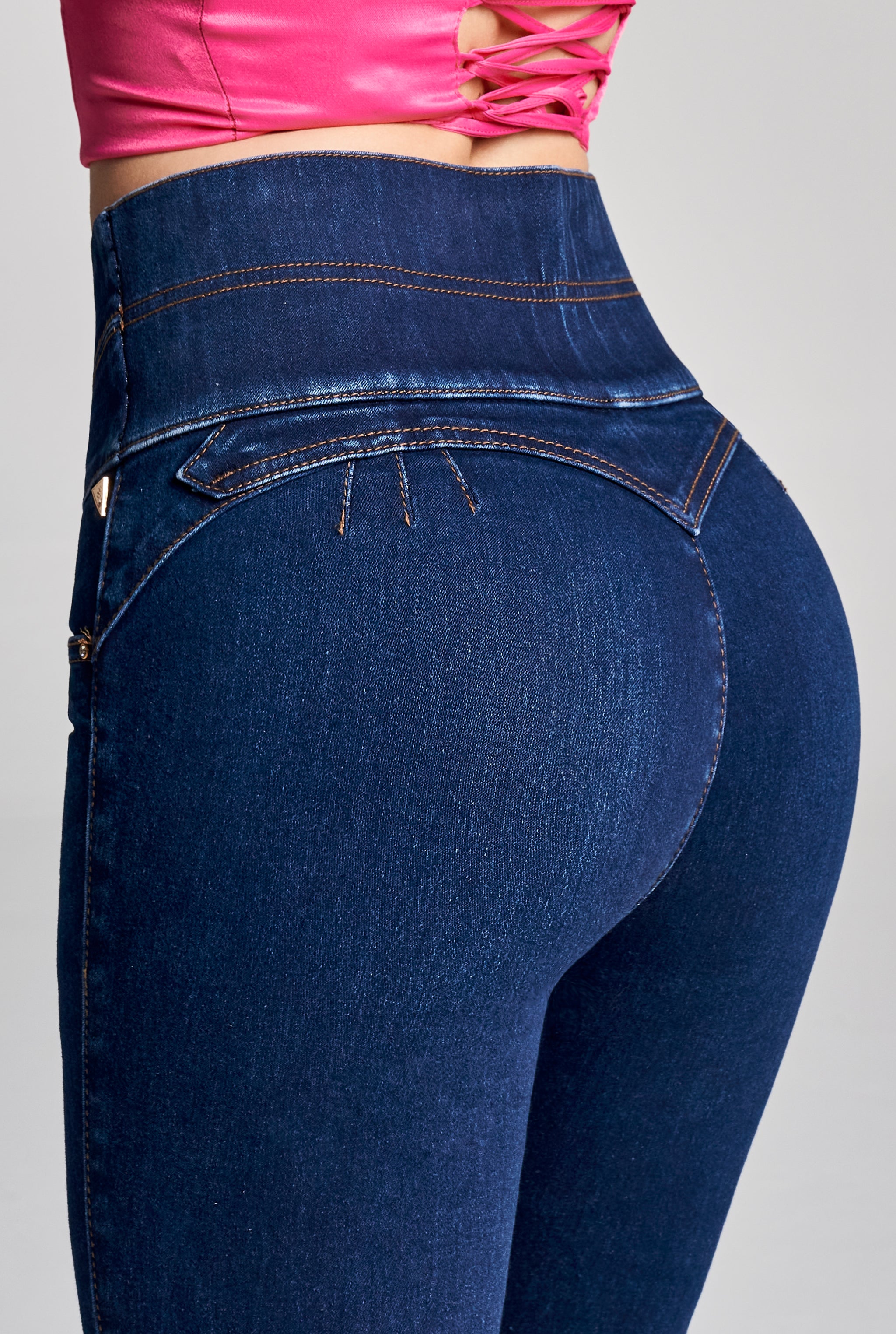 JEANS SUPER SKINNY CINTURA ALTA 6065STOB