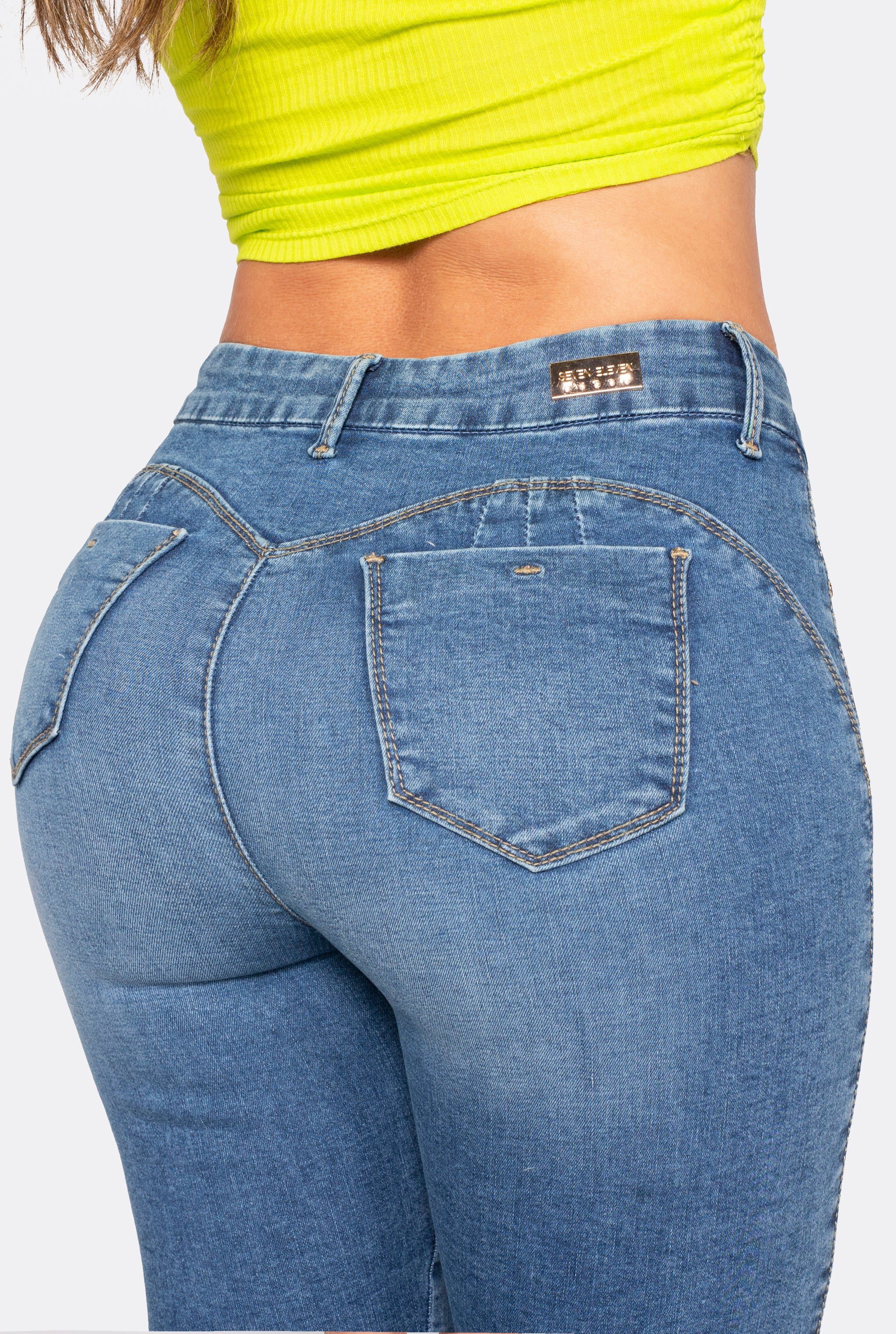 JEANS SÚPER SKINNY CROP CINTURA ALTA 9129STME